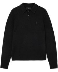 AllSaints - Polo Knit Sweater - Lyst