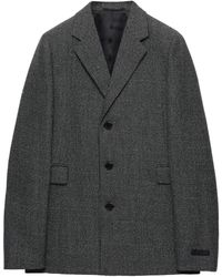 Prada - Single-Breasted Wool Jacket - Lyst