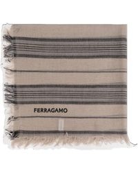 Ferragamo - Logo Stripe Scarf - Lyst