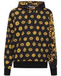Versace Jeans Couture - V-Emblem Regalia Baroque-Print Long-Sleeve Hoodie - Lyst