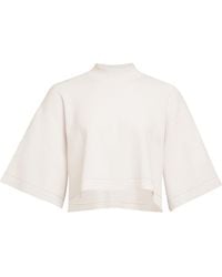 Alaïa - Alaïa Knitted Cropped T-Shirt - Lyst