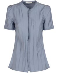 Lemaire - Pleated Short-Sleeve Top - Lyst