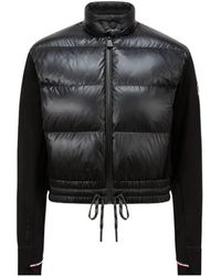 Moncler - Grenoble Padded Zip-Up Jersey Cardigan - Lyst