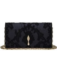 Christian Louboutin - Bettina Lace-Overlay Logo-Plaque Clutch Bag - Lyst