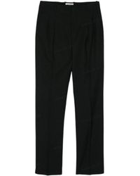 Saint Laurent - Metallic Striped Straight Trousers - Lyst