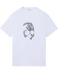 McQueen - Lace Skull Crewneck T-Shirt - Lyst