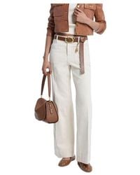 MICHAEL Michael Kors - High-Waist Logo-Chain Jeans - Lyst