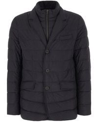 Herno - Layered Effect Quilted Coat - Lyst