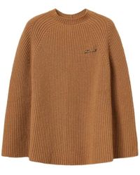 Twinset - Ribbed Jewel-Embellished Cape - Lyst