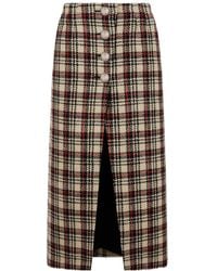 Rabanne - Tartan-Pattern Midi Skirt - Lyst