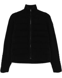 Moncler - Cardigan Zip-Up Knit Padded Cardigan - Lyst