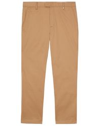 Burberry - Logo Embroidered Straight Leg Trousers - Lyst