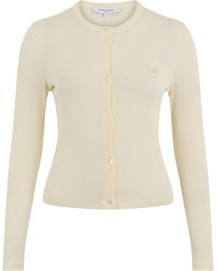 Maison Kitsuné - Maison Kitsuné Ribbed Fitted Cardigan - Lyst