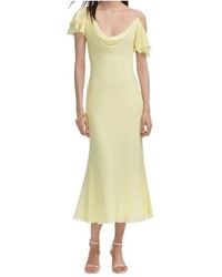 Self-Portrait - Georgette Frill Midi Dress - Lyst