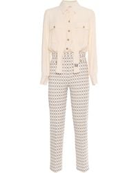 Elisabetta Franchi - Stretch Crêpe Jumpsuit - Lyst