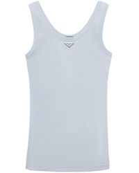 Prada - Ribbed Knit Top - Lyst