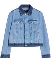 7 For All Mankind - Buttoned Denim Jacket - Lyst