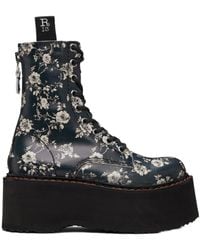 R13 - Double Stack Print Ankle Boots - Lyst