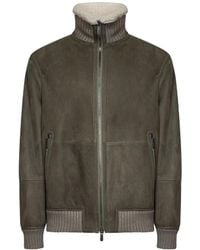 Brunello Cucinelli - Shearling Collar Zip Jacket - Lyst
