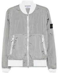 Stone Island - Logo-Patch Zipped Jacket - Lyst