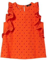 Twinset - Broderie Anglaise Ruffled Top - Lyst