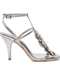 Zimmermann - Belara Floral Heeled Sandals - Lyst
