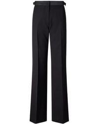 Wales Bonner - Gallery Satin-Trimmed Wool-Twill Flared Pants - Lyst