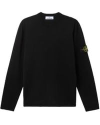 Stone Island - Logo Patch Crewneck Jumper - Lyst