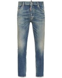 DSquared² - Medium Sandy Wash Skater Jeans - Lyst
