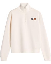 Maison Kitsuné - Double Bold Fox Head Half Zip Comfort Sweatshirt - Lyst