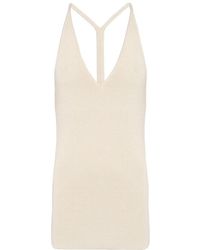 TOTEME - Totême V-Neck Straight Hem Knitted Top - Lyst