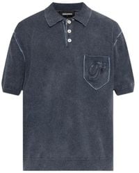 DSquared² - Short-Sleeve Pocket Polo Shirt - Lyst