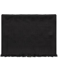 Ferragamo - Ferragamo Gancini Jacquard Frayed-Edge Scarf - Lyst