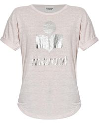 Isabel Marant - Isabel Marant Étoile Koldi Logo Printed Crewneck T-Shirt - Lyst