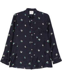 forte_forte - Floral-Embroidered Silk Shirt - Lyst