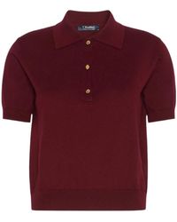 Max Mara - Smmpomposa Short-Sleeved Knitted Polo Shirt - Lyst
