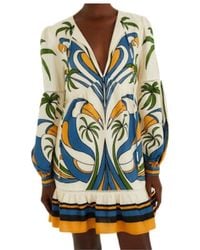 FARM Rio - Tropical Pattern Mini Dress - Lyst