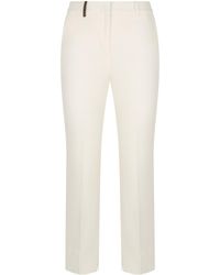 Peserico - Cotton Slim-Fit Pants - Lyst