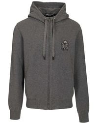 Dolce & Gabbana - Heraldic Patch Drawstring Hoodie - Lyst