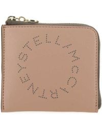 Stella McCartney - Logo Perforated Zipped Wallet - Lyst