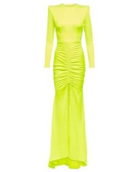 Alex Perry - Ruched Satin Gown - Lyst