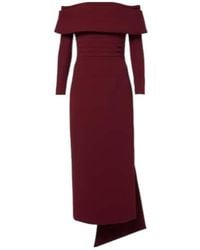 Emilia Wickstead - Derika Off-Shoulder Crêpe Midi Dress - Lyst