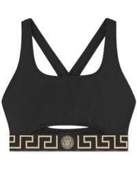 Versace - Greca Border Cut-Out Detailed Bikini Top - Lyst