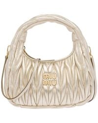 Miu Miu - Miu Wander Matelassé Mini Hobo Bag - Lyst