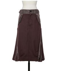 Sacai - Zip Detailed Pleated Skirt - Lyst