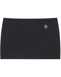 Givenchy - Wool 4G Liquid Mini Skirt - Lyst