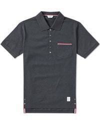 Thom Browne - Rwb Trim Pocket Patch Polo Shirt - Lyst