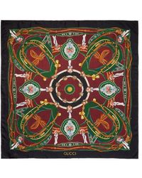 Gucci - 'Salon Privé' Printed Silk Carré - Lyst