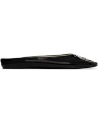 Tory Burch - Logo-Plaque Patent-Calf Leather Mules - Lyst
