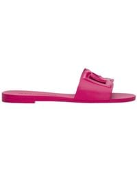 Dolce & Gabbana - Logo Cut-Out Open-Toe Slides - Lyst